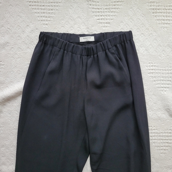 Babaton by Aritzia Dexter Pull On Business Formal Cropped Pant Trousers- Black - Picture 2 of 12